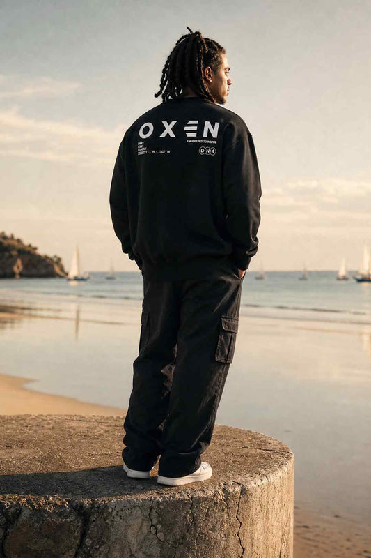 Oxen Oversized Sweat Black