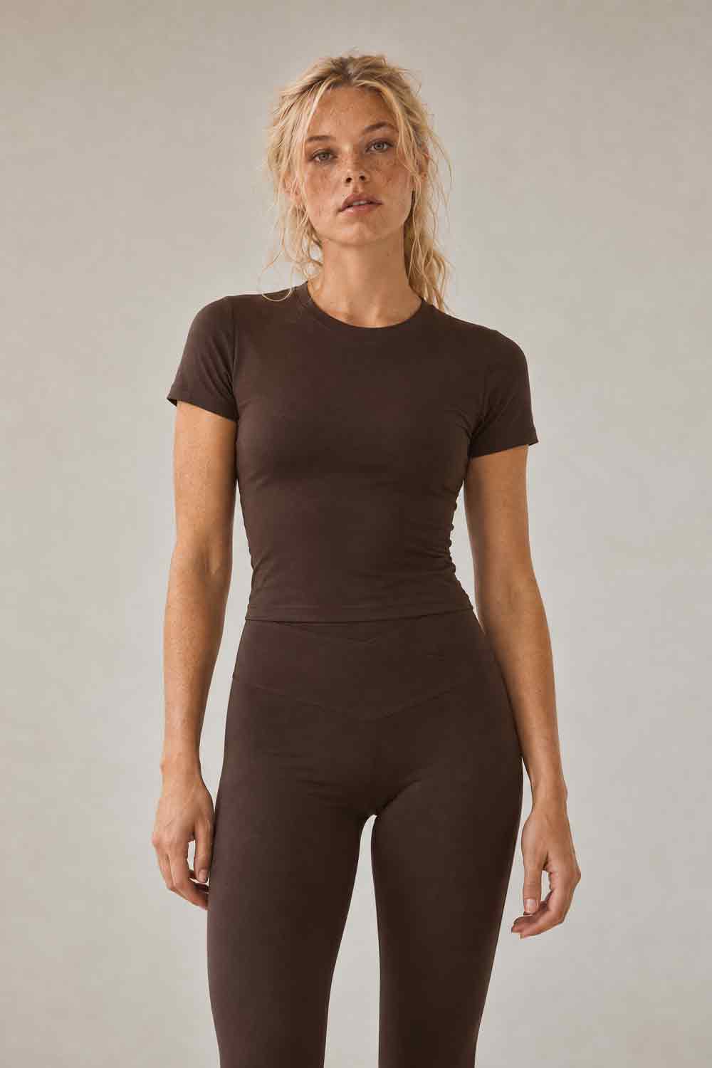 Form Luxe Sports Tee - Chocolate