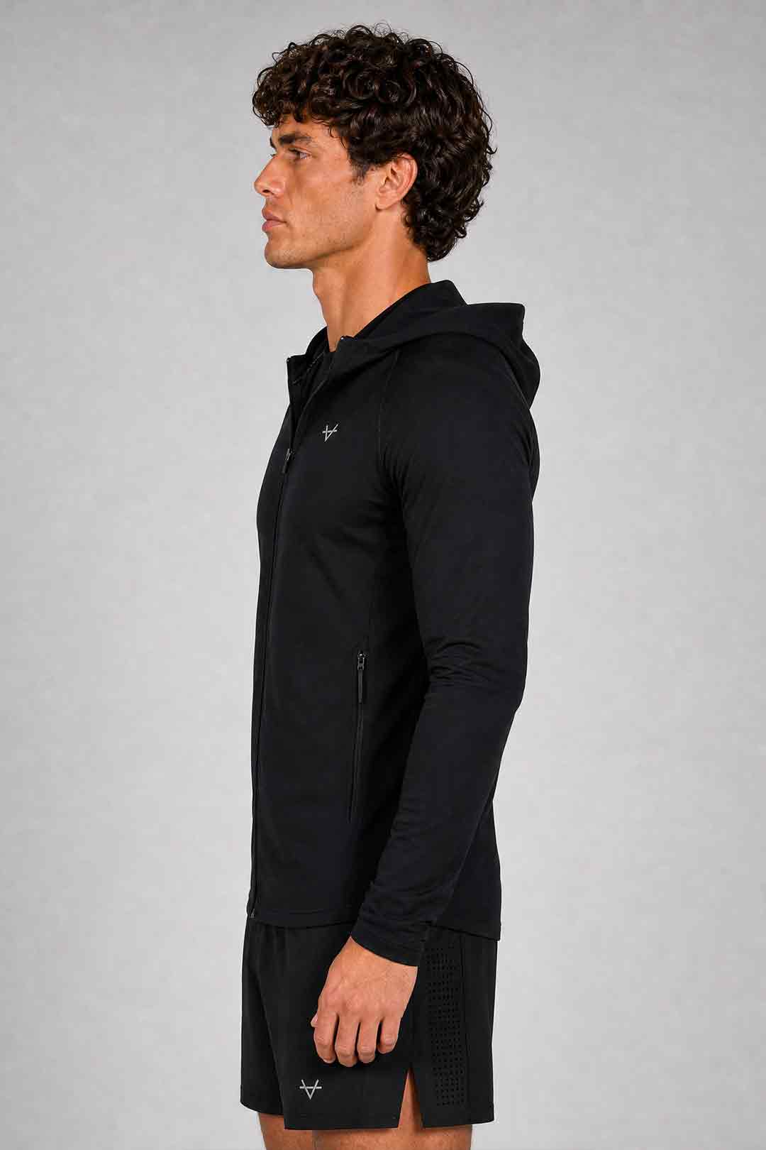 Oxen Mens Endure FZ Performance Hoody Black