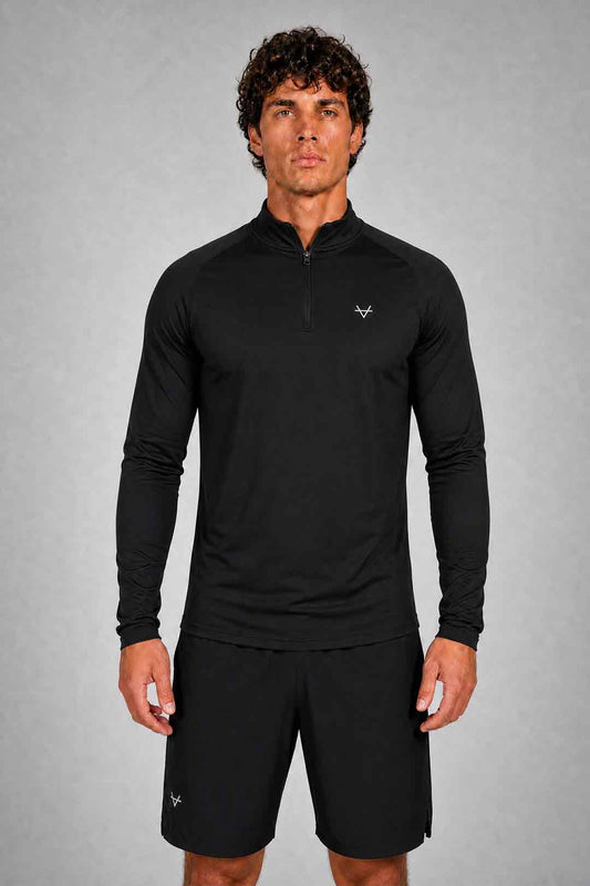 Oxen Mens Endure Performance QZ Midlayer Blk