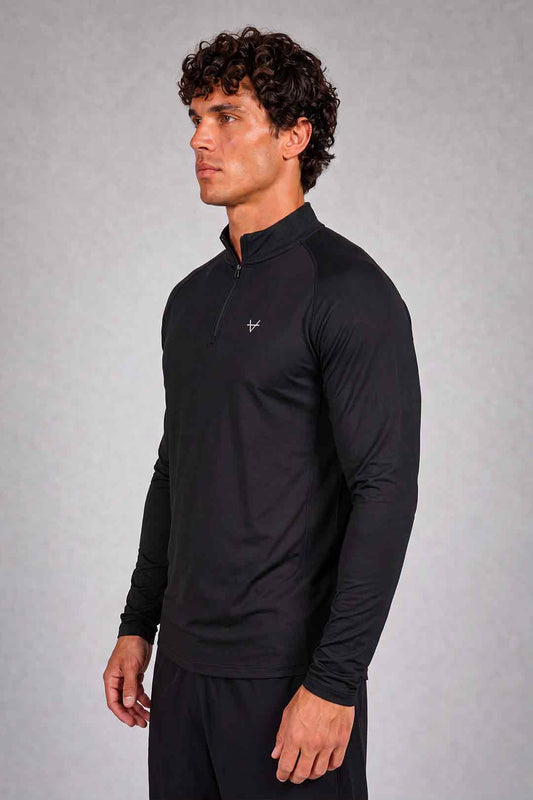 Oxen Mens Endure Performance QZ Midlayer Blk