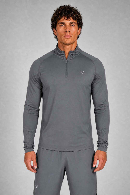 Oxen Mens Endure Performance QZ Midlayer Fossil