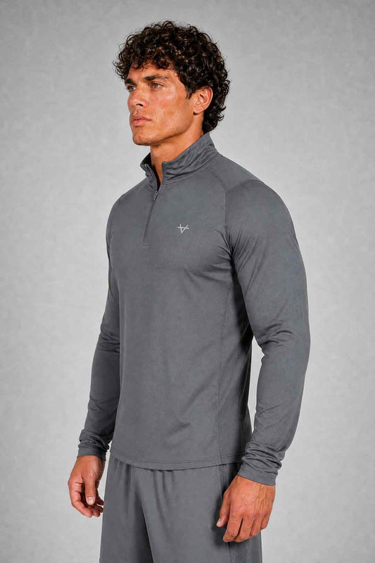 Oxen Mens Endure Performance QZ Midlayer Fossil