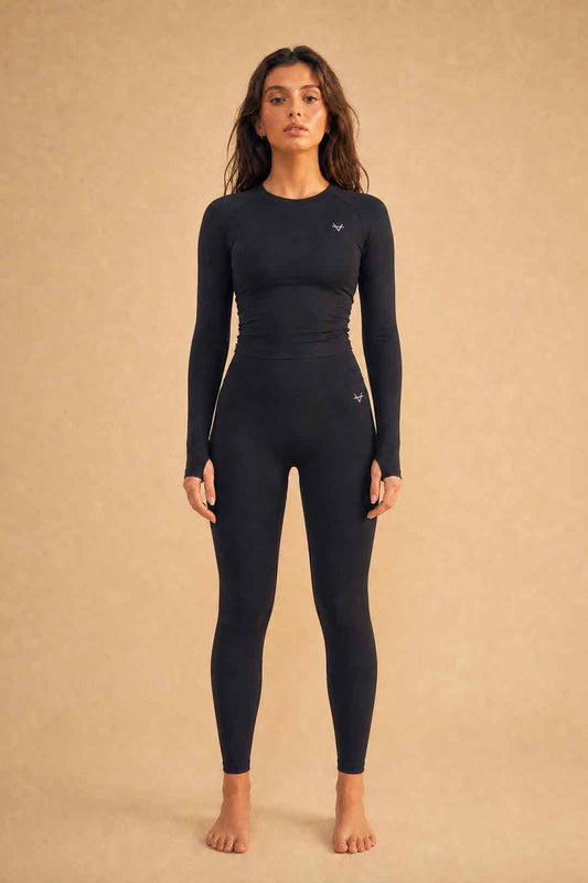 Oxen Womens Endure Sculpt LS Top Blk