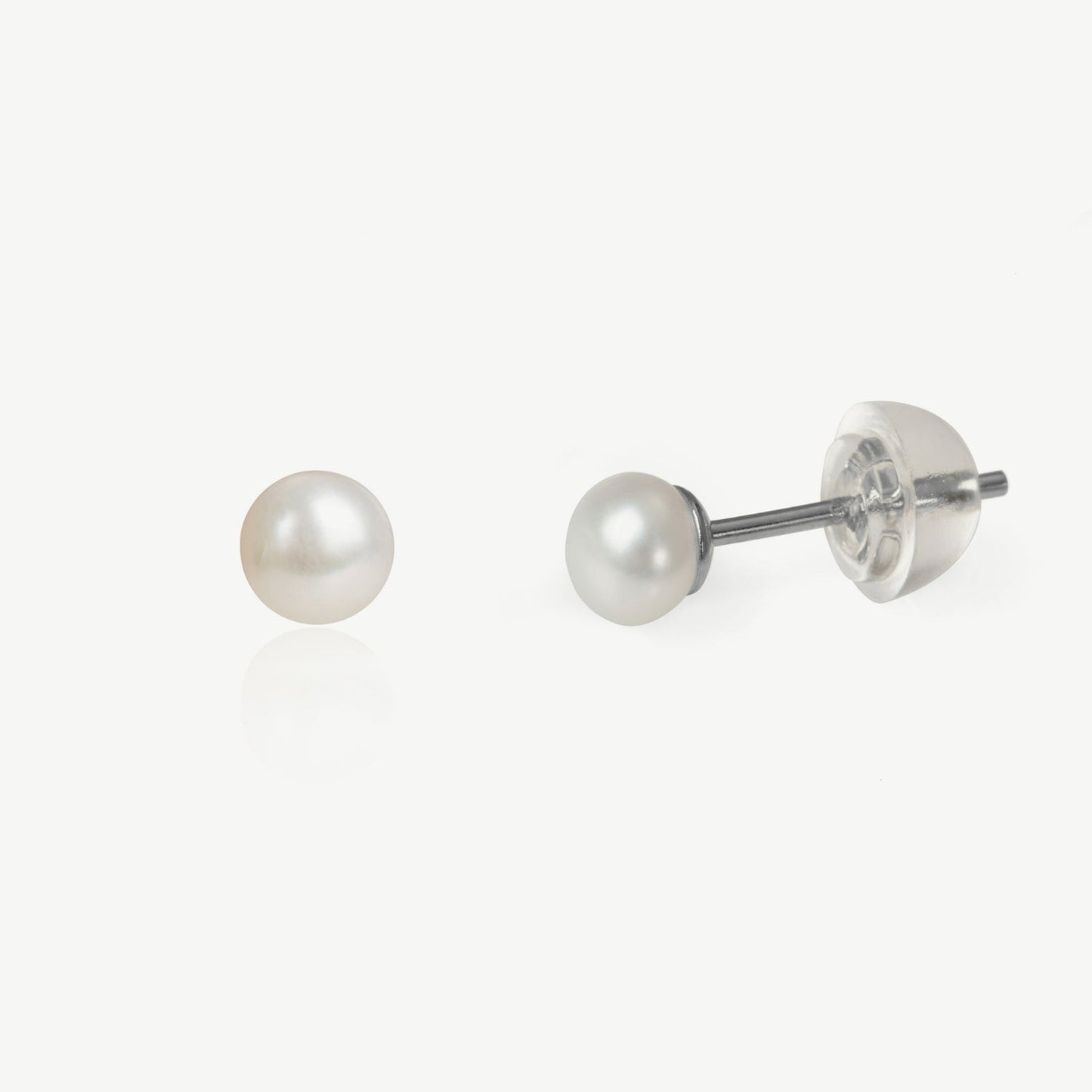 Alvie 6mm Pearl Stud Earrings 925 Sterling Silver
