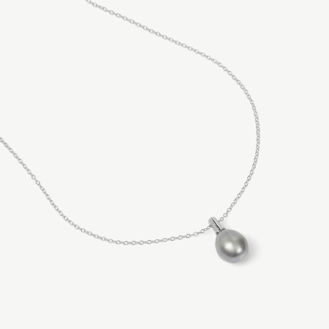 Pearl necklace on a white background