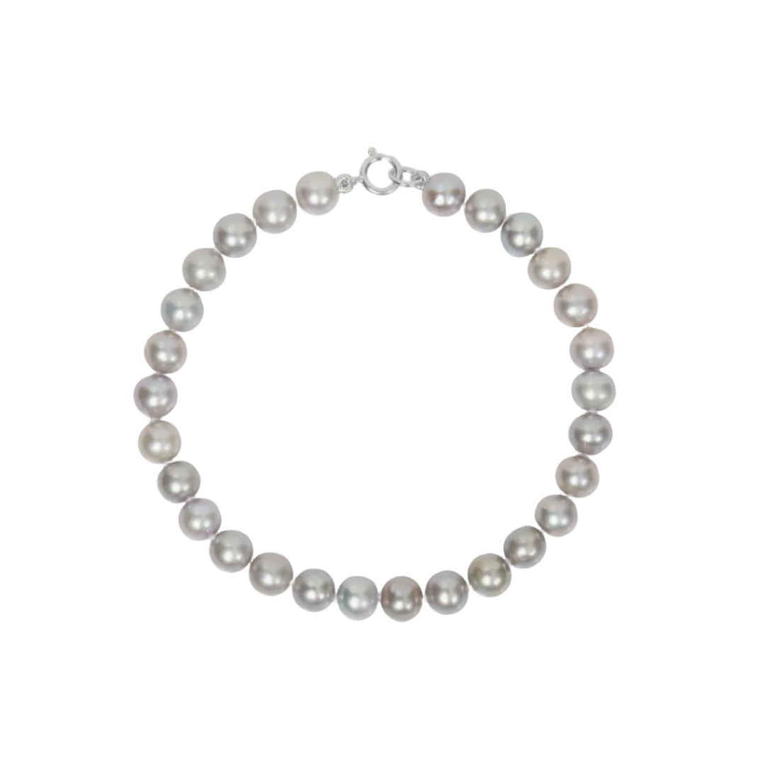 Pearl bracelet on a white background