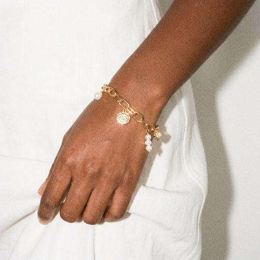 Jemima Pearl Bracelet 18ct Gold Plated